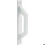 Poigne aluminium blanc porte coulissante / rabattable 198 x 25 x 40 mm