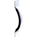 Poignée emboutie pour porte coulissante mantion flot - gris - acier - sur plaque - réversible Poignée emboutie pour porte coulissante mantion flot - gris - acier - sur plaque - réversible