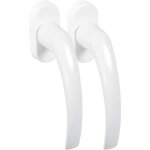 Poign�es de fen�tre - lot de 2 - blanches - sans cylindre de serrure - conviennent aux fen�tres portes ...