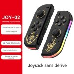 Poignes gauche et droite switch2 avec contrleur de jeu color rvb noir manette jeux video