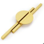 Poign�e de meuble - largeight - lot de 4 - dor� et noir - entraxe 128 mm - aluminium