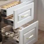 Poign�e de meuble - largeight - vintage - porcelaine - lot de 5 - entraxe 128 mm