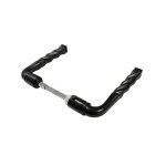 Poign�e de porte torsade noire aluminium carr� de 6 / 7 mm + fourreau adaptateur