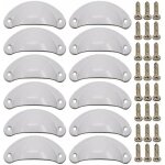 Poign�es de porte - yyv - coquille - 82 mm - lot de 12 - couleur blanche