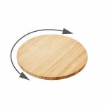 Point virgule - plateau rond pivotant - 35 cm - en bambou fsc