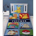 Pokémon parure de lit enfant imprimée réversible pikachu starter battle housse de couette 140x200 cm ... Pokémon parure de lit enfant imprimée réversible pikachu starter battle housse de couette 140x200 cm ...