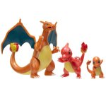 Pokemon - pkw2777 - select lot de 3 figurines de combat 2 charmanderes 3 charmeleon et 114 cm evolution ...