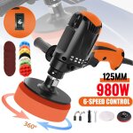 Polisseuse voiture 980 w disque de polissage de 125 mm livr�e avec 20 tampons 6 vitesses r�glables.