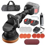 Polisseuse de voiture sans fil 1000 w avec 6 vitesses polisseuse sans balais 1400 w � 125 mm deux piles ...