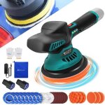 Polisseuse voiture sans fil 125mm - 150mm dayplus 2800 - 5500r / min 6 vitesses rglable avec 2x 2. 0ah ...