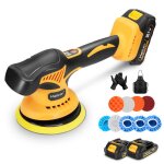 Polisseuse de voiture sans fil 21v 150mm 8 vitesses - mellwin - 2x 1. 5ah batteries 11x accessoires