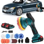 Polisseuse de voiture sans fil 21v lustreuse polisseuse orbitale avec 2 batteries 6 vitesses variables ...