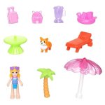 Polly pocket - coffret vacances au soleil - jeu de voyage avec accessoires - polly pocket - jcb17