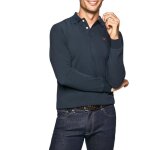 Polo hackett london - hm550887 - slim fit logo ls polo homme Polo hackett london - hm550887 - slim fit logo ls polo homme