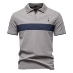 Polo homme - gris clair - manches courtes col polo Polo homme - gris clair - manches courtes col polo