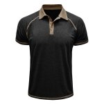 Polo homme manches courtes grande taille casual polo shirt ete regular fit couleur contraste - taille ...