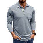 Polo homme manches longues regular fit grande taille polo shirt avec poche couleur contraste confortable ... Polo homme manches longues regular fit grande taille polo shirt avec poche couleur contraste confortable ...