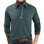 Polo homme manches longues regular fit top shirt avec poche couleur contrastée printemps et automne - ... Polo homme manches longues regular fit top shirt avec poche couleur contrastée printemps et automne - ...