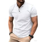 Polo hommepolo manches courtes casual sport pour hommes - blanc