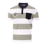 Polo kaki / blanc homme rugby town