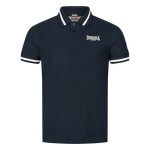 Polo lonsdale causton homme slim bleu - 100% coton piqu�