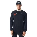 Polo manches longues - new era - chicago bulls - noir - mixte - 100% coton