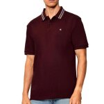 Polo marron homme calvin klein jeans pique