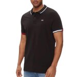Polo noir / rouge homme tommy hilfiger dm0dm12963