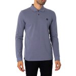 Polo piqué slim À manches longues millers river - timberland - homme - bleu Polo piqué slim À manches longues millers river - timberland - homme - bleu