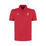 Polo rouge avec logo ferrari f1 puma pour homme