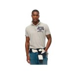 Polo superdry homme vintage athletic gris coton