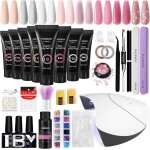 Poly ongle gel kit complet avec 36w lampe8 couleurs 15ml kit ongle gel uv completacrygel ongle gelgel ...