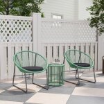 Ensemble de meubles de jardin en rotin synthtique pour 2 personnes salon extrieur pour balcon compos ...