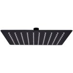 Pomme de douche pluie en acier inoxydable tte de douche carre 20x20 cm accessoire de salle de bain noir ...