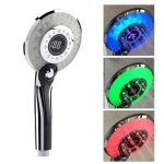 Pommeau de douche avec capteur de tempratureled  3 couleurs changeantesuniversel g1 / 2 adapt  la ...