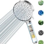 Pommeau de douche cobbe anti calcaire 6 modes haute pression �conomie deau 20 filtre �tapes - chrom�