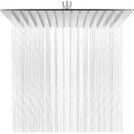 Pommeau de douche douchette carr� t�te de douche pluie rotatif 360� economiseur deau avec buse en acier ...