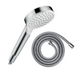 Pommeau de douche hansgrohe crometta + flexible metaflex 160 cm chrom�