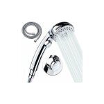 Pommeau de douche - haute pression - 6 modes de jet - interrupteur marche / arr�t - chrom� - ergonomique ...
