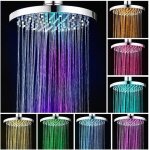 Pommeau de douche led20cm pomme de douche lumineuxpomme de douche couleurled douchette avec 7 couleurs ...