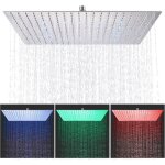 Pommeau de douche à led 40 * 40cm chromé pomme de douche carrée carré fixe tête de douche ultra - mince ... Pommeau de douche à led 40 * 40cm chromé pomme de douche carrée carré fixe tête de douche ultra - mince ...
