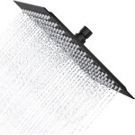 Pommeau de douche noir tete de douche pluie 20 cm acier inoxydable 304universelle filetage 1 / 2 pouce ... Pommeau de douche noir tete de douche pluie 20 cm acier inoxydable 304universelle filetage 1 / 2 pouce ...