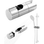 Support de pommeau de douche - kzq - rotatif 360� - chrom� - abs - sans per�age