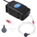 Pompe � air aquarium 3w / 8w r�glable puissante double sortie bulleur aquarium pour aquarium 5 � 300 ...