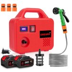 Pompe darrosage �lectrique sans fil tuyau darrosage pour lirrigation agricole - onevan - 2x 3ah batteries ...