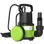 Pompe dvacuation eaux charges / propres - outsunny - dbit 9000l / h 400w - profondeur max. 7m - interrupteu ...