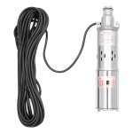 Pompe eau arrosage solaire - en acier inoxydable - 12v180w 1. 2m / h - avec un cble 17m