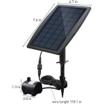 Pompe  eau solaire 9v 2. 5w 200l / h - sans brosse pour bassin / fontaine - panneau solaire inclus