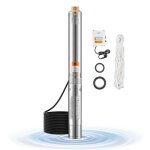 Pompe immerge pour puits profond - vevor - 550 w - pompe  eau en acier inox - dbit 65 l / min - hauteur ...