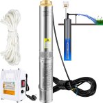 Pompe submersible pour puits profonds - duoku - 370 w - 230 v 110 l / min - hauteur de refoulement de ...